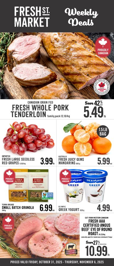 Fresh St. Market Flyer October 31 to November 6