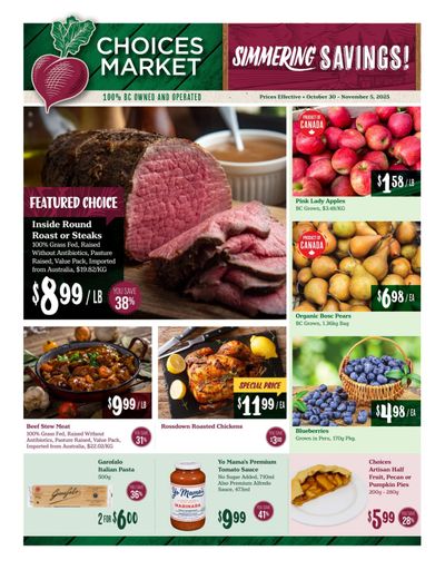 Choices Market Flyer October 30 to November 5