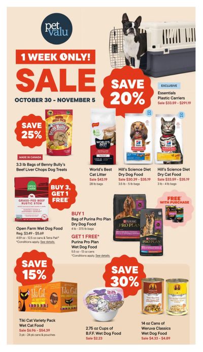 Pet Valu Flyer October 30 to November 5