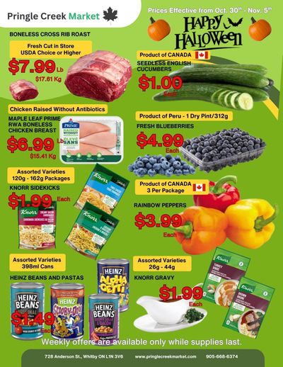 Pringle Creek Market Flyer October 30 to November 5