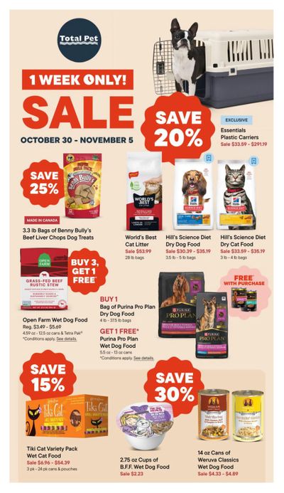Total Pet Flyer October 30 to November 5