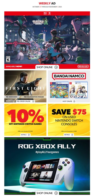 EB Games Flyer October 30 to November 5