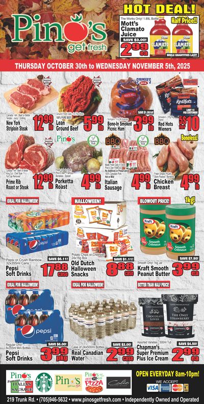 Pino's Flyer October 30 to November 5