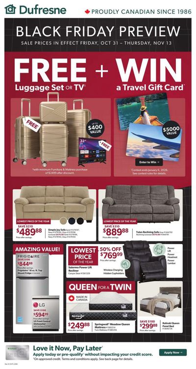 Dufresne Flyer October 31 to November 13