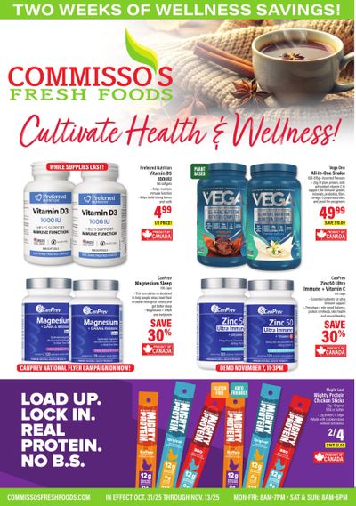 Commisso's Fresh Foods Wellness Flyer October 31 to November 13