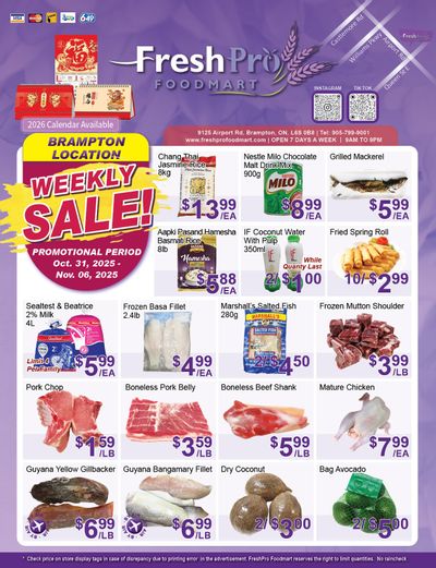 FreshPro Foodmart (Brampton) Flyer October 31 to November 6