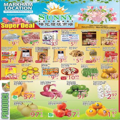 Sunny Foodmart (Markham) Flyer October 31 to November 6
