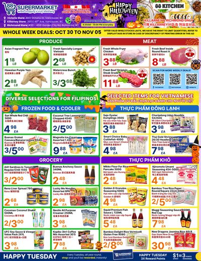88 Supermarket Flyer October 30 to November 5