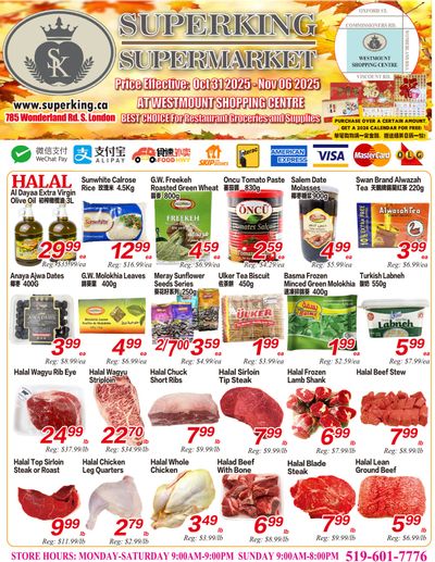 Superking Supermarket (London) Flyer October 31 to November 6