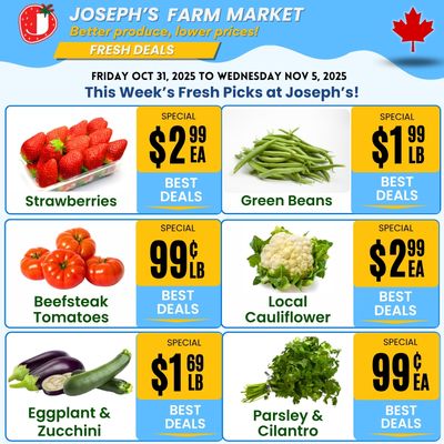 Joseph's Farm Market Flyer October 31 to November 5
