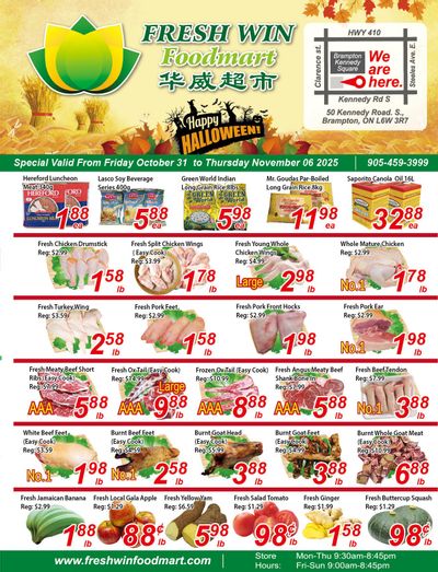 Fresh Win Foodmart Flyer October 31 to November 6