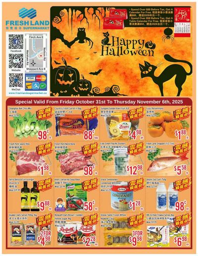 FreshLand Supermarket Flyer October 31 to November 6