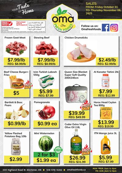 Oma Fresh Foods Flyer October 31 to November 6