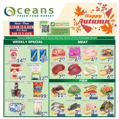 Oceans Fresh Food Market (Brampton) Flyer October 31 to November 6
