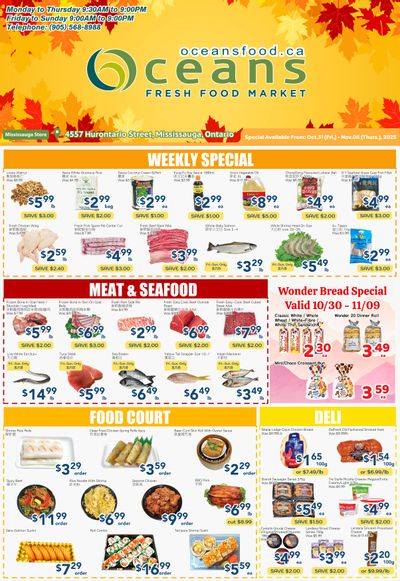 Oceans Fresh Food Market (Mississauga) Flyer October 31 to November 6