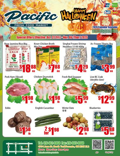 Pacific Fresh Food Market (North York) Flyer October 31 to November 6