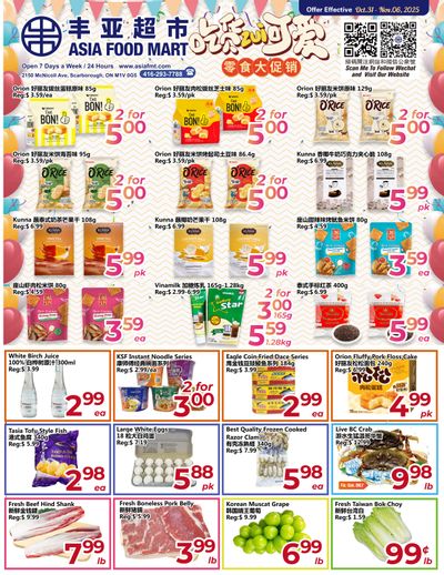 Asia Food Mart Flyer October 31 to November 6