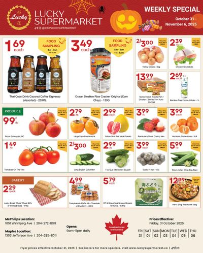 Lucky Supermarket (Winnipeg) Flyer October 31 to November 6