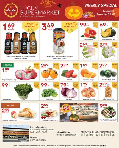 Lucky Supermarket (Surrey) Flyer October 31 to November 6