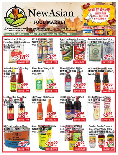New Asian Food Market Flyer October 31 to November 6