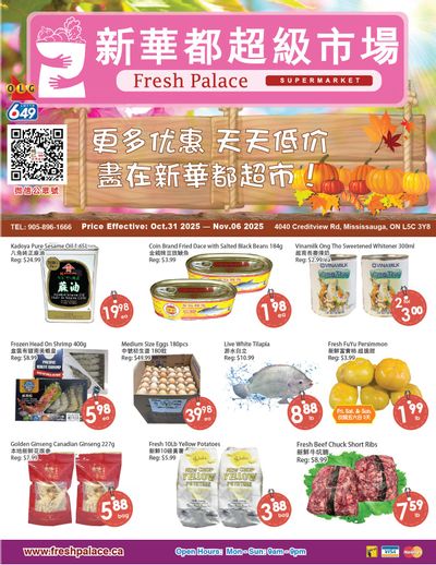 Fresh Palace Supermarket Flyer October 31 to November 6