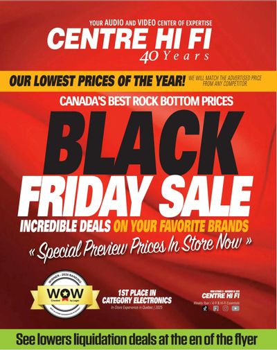 Centre Hi-Fi Flyer October 31 to November 6