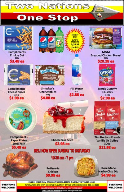 Two Nations One Stop Flyer October 31 to November 6