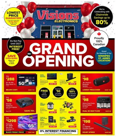 Visions Electronics Flyer October 31 to November 6