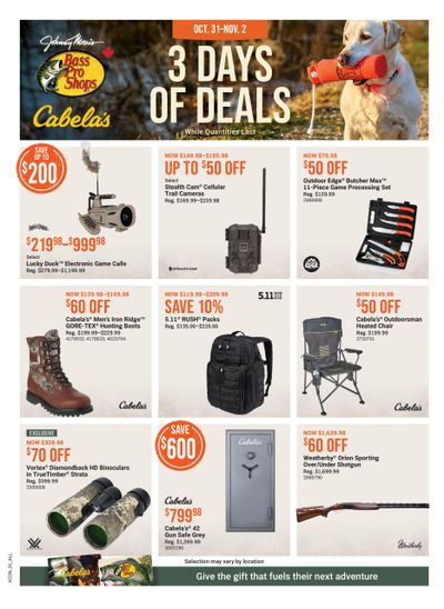 Bass Pro Shops Flyer October 31 to November 2
