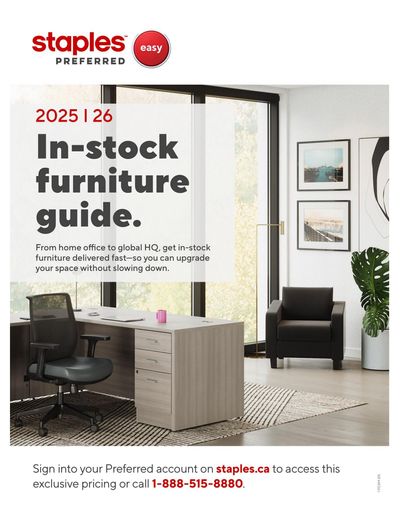 Staples Preferred Furniture Guide October 28 to December 31