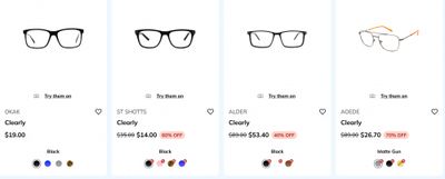 Clearly Canada: up to 60% off all Frames + 50% off Lenses + 15% off all Contacts + More