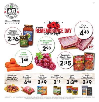 AG Foods Flyer October 31 to November 6