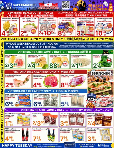 88 Supermarket Flyer October 31 to November 6