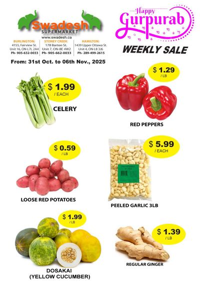 Swadesh Supermarket Flyer October 31 to November 6