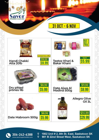 Savor Supermarket Flyer October 31 to November 6