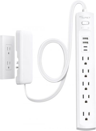 Amazon Canada Deals: Save 50% on NUTICT Outlet Cover Extension Cord, 3ft, Flat Plug Power Strip with 5-Outlet & 4 USB Ports, with Promo Code + More