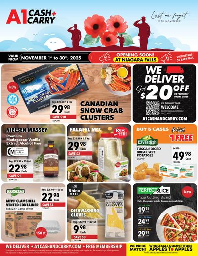 A-1 Cash and Carry Flyer November 1 to 30