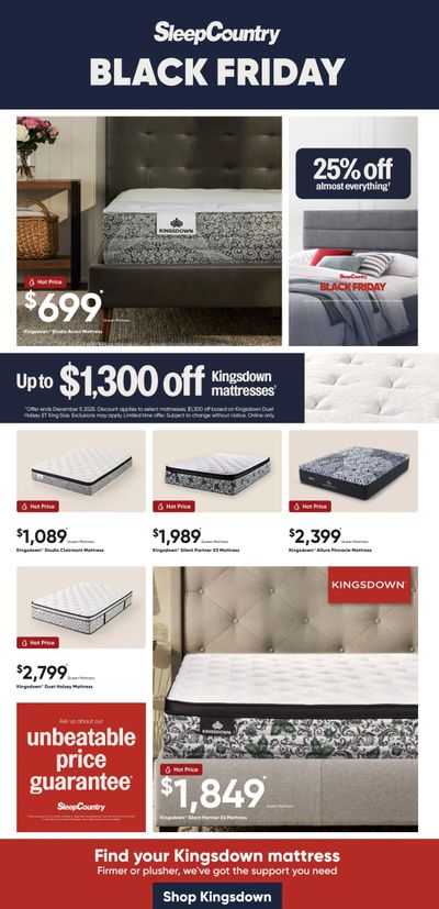 Sleep Country Flyer November 3 to 27