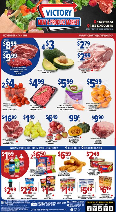 Victory Meat Market Flyer November 4 to 8