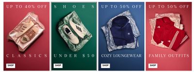 Adidas Canada Holiday Deals: Save up to 50% off Family Outfits and Loungewear, up to 40% off Classics + More