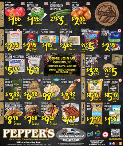 Pepper's Foods Flyer November 4 to 10