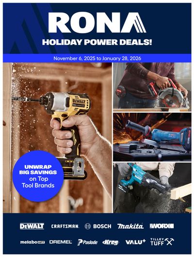 Rona & Rona+ (Atlantic) Tools Flyer November 6 to January 28