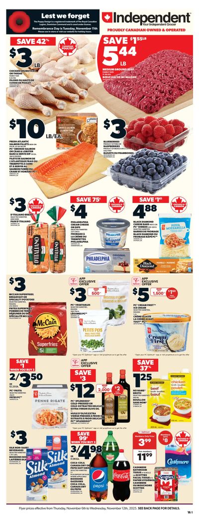 Independent Grocer (Atlantic) Flyer November 6 to 12