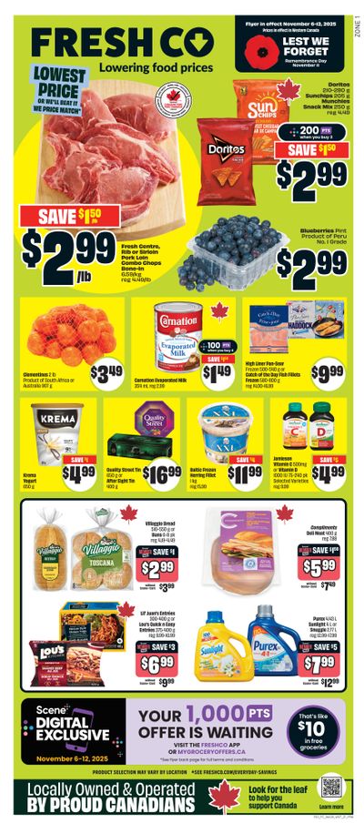 FreshCo (West) Flyer November 6 to 12