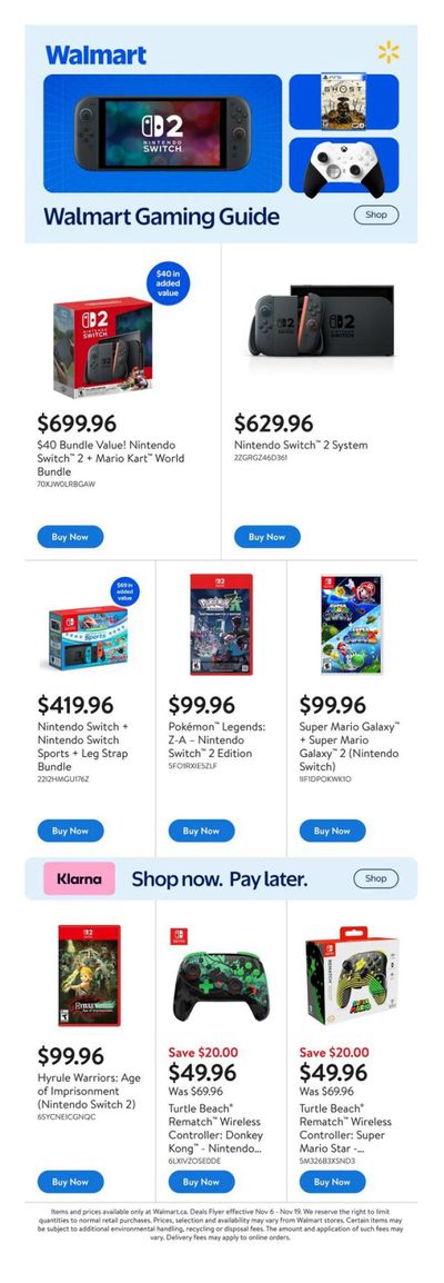 Walmart Gaming Guide November 6 to 19