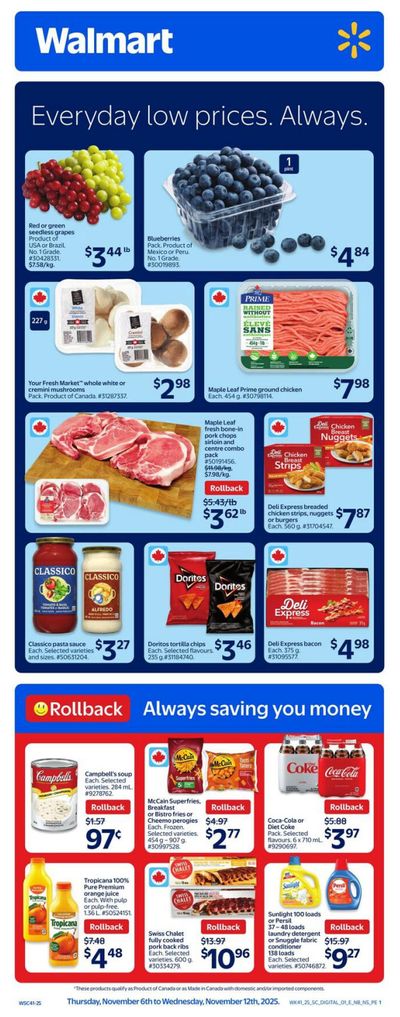 Walmart (Atlantic) Flyer November 6 to 12