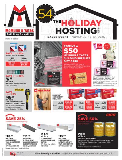 McMunn & Yates Building Supplies Flyer November 6 to 19