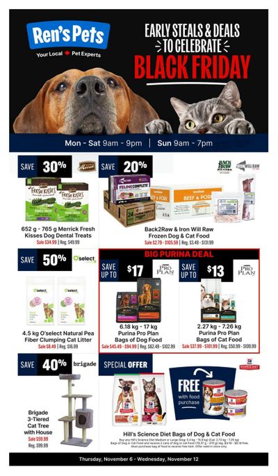 Ren's Pets Flyer November 6 to 12