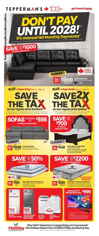 Tepperman's Flyer November 6 to 12