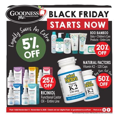 Goodness Me Flyer November 5 to 11